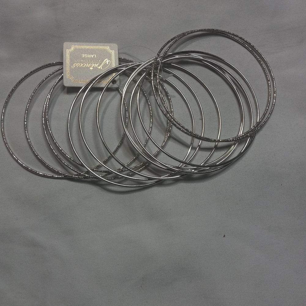 13 Silver Bangle Bracelets